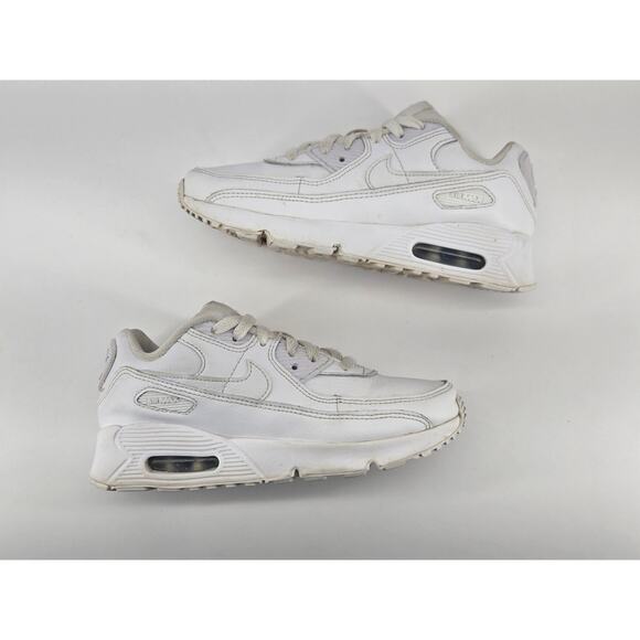 Nike Air Max 90 LTR GS Triple White CD6864-100 Sneakers - 3Y - Girls - Picture 3 of 8